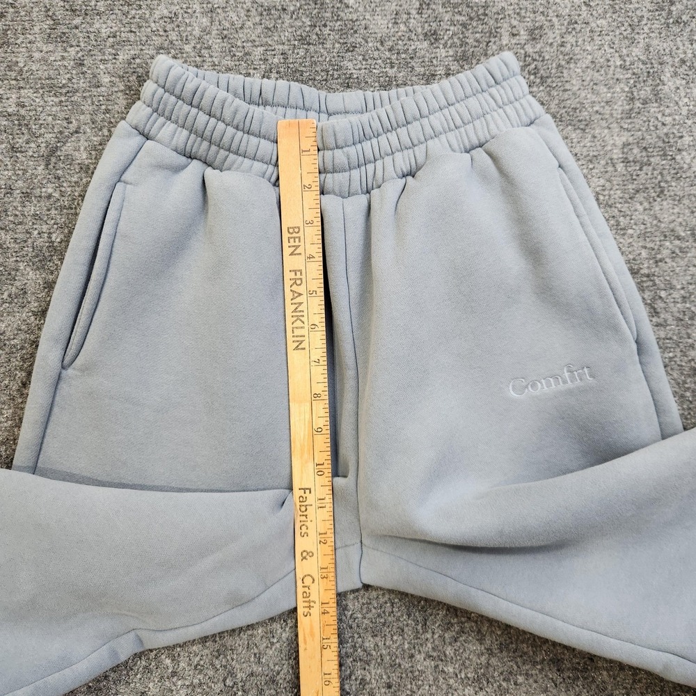 Comfrt Sweatpants Womens XS Blue Fleece Jogger Elastic Waist Pockets Stretch - Picture 8 of 12
